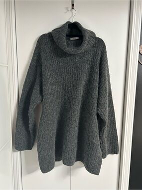 Ricki's Charcoal Gray Chunky Cowl Neck Sweater/dress/tunic